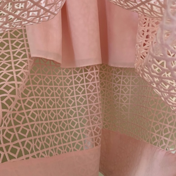 NEW ST by Olcay Gulsen Blush Pink Geometric Lace Dress NWOT - Picture 10 of 13